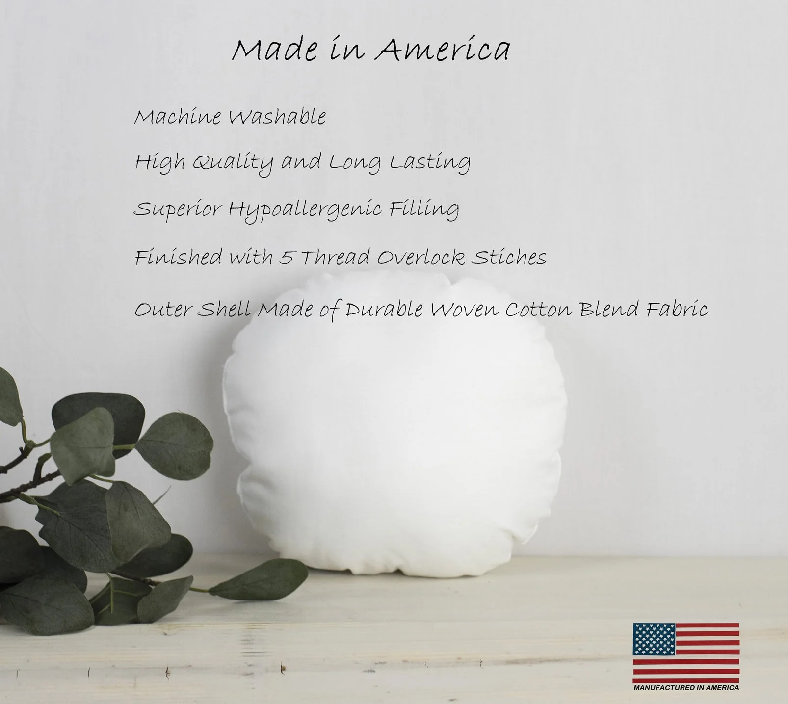 20" | Round Angel Hair Insert | Indoor Outdoor Down Alternative Hypoallergenic Pillow Insert | Quality Insert | Premium Insert by UniikPillows - Image 5