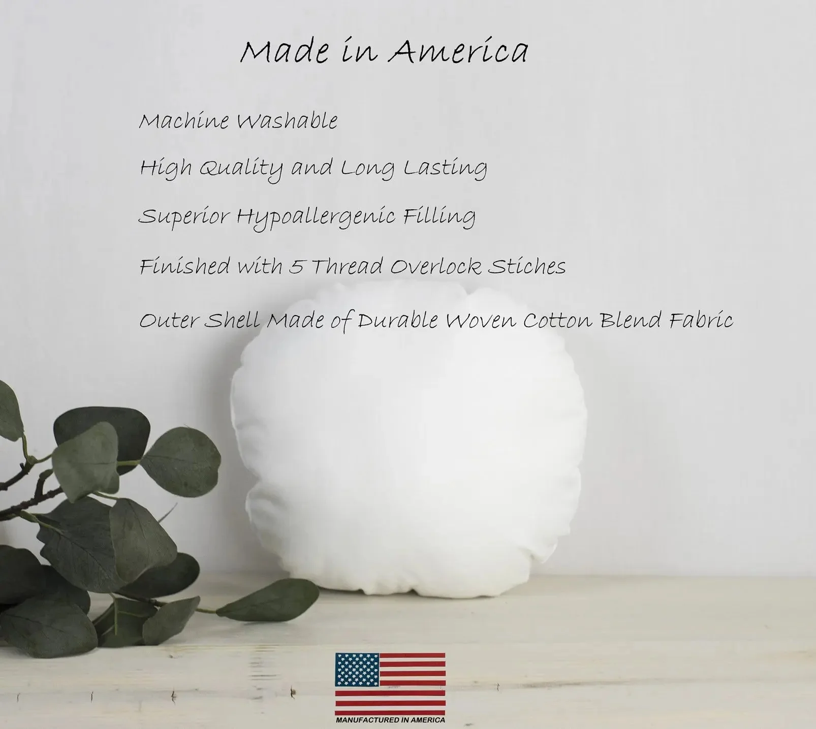 20" | Round Pillows Insert | Indoor Outdoor Hypoallergenic Polyester Pillow Insert | Quality Insert | Round Pillow Form | Round Pillow by UniikPillows - Image 5