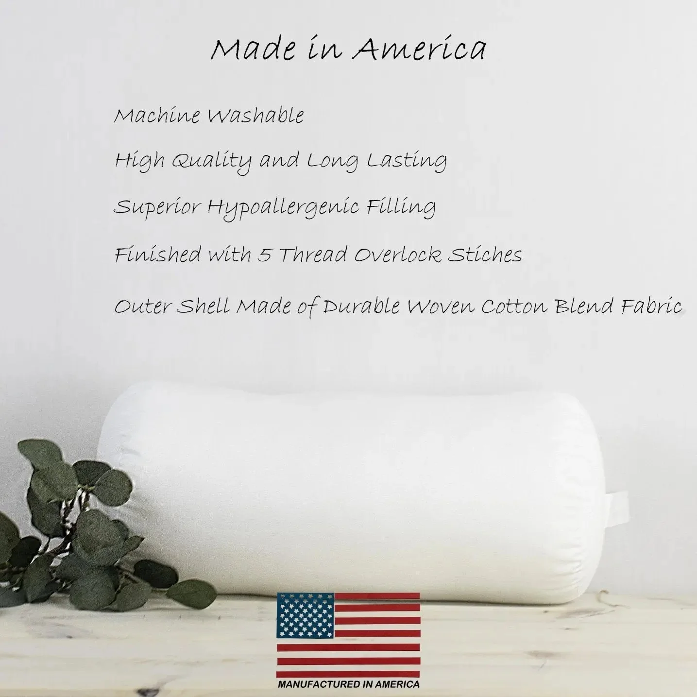 6x26 | Bolster Insert | Indoor Outdoor Hypoallergenic Polyester Fill | Quality Insert | Premium Insert by UniikPillows - Image 2
