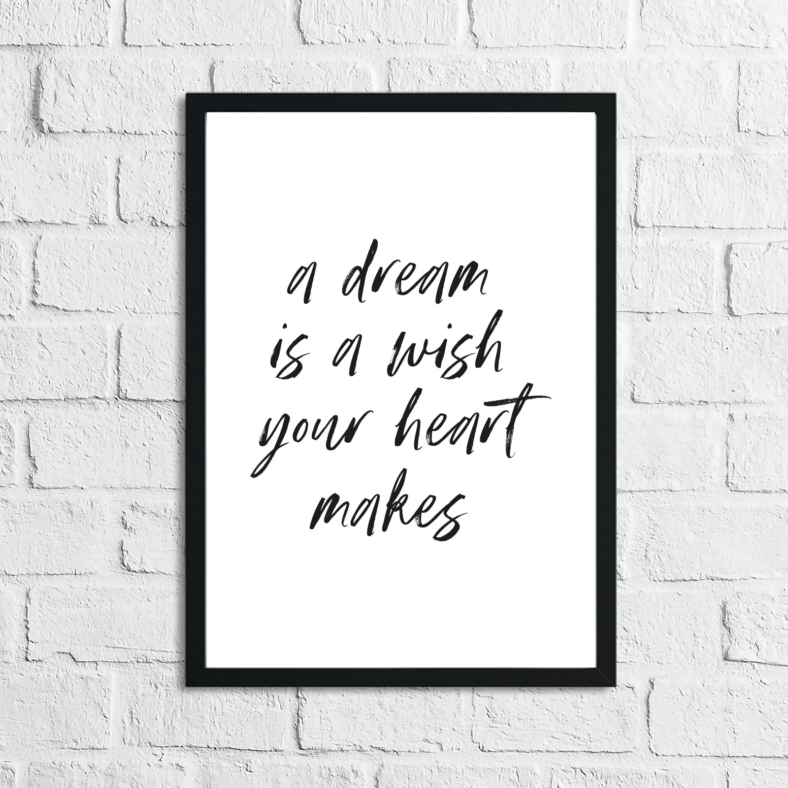 A Dream Is A Wish Black Children's Room Wall Decor Print by WinsterCreations™ Official Store - Image 2
