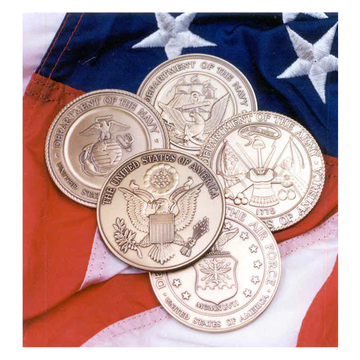 Air Force Service Medallion, Brass Air Force Medallion by The Military Gift Store - Image 2