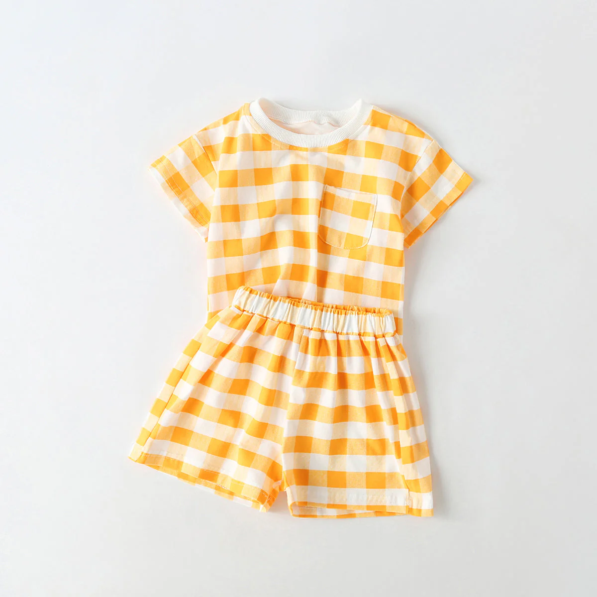 Baby 1pcs Plaid & Heart Pattern Tee Combo Shorts Simply Style Sets by MyKids-USA™ - Image 3