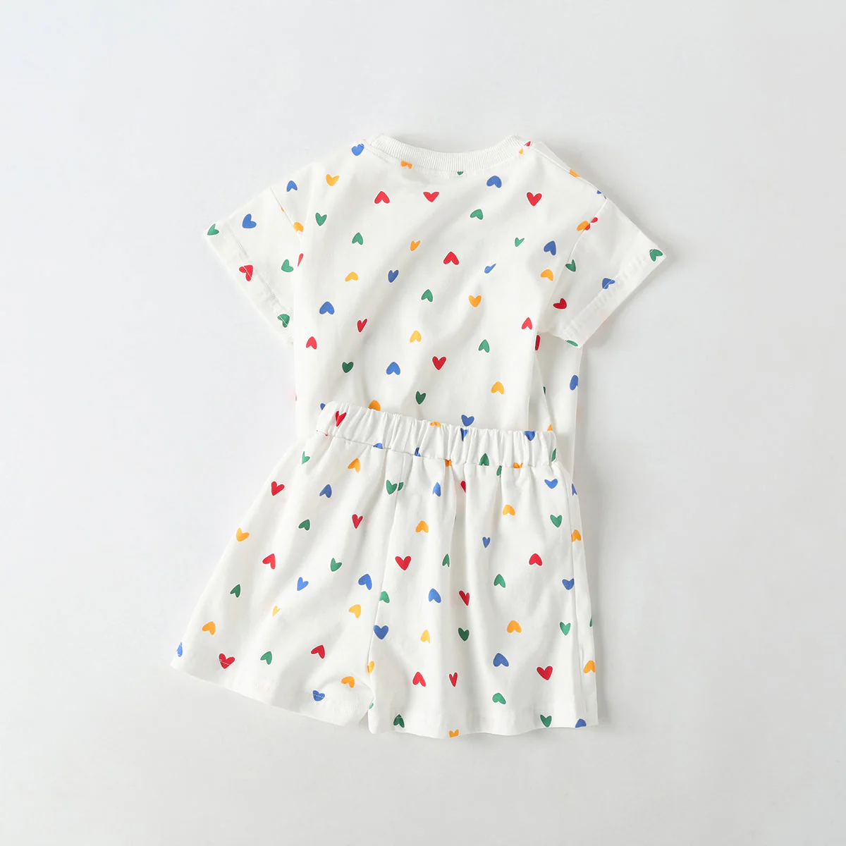 Baby 1pcs Plaid & Heart Pattern Tee Combo Shorts Simply Style Sets by MyKids-USA™ - Image 4
