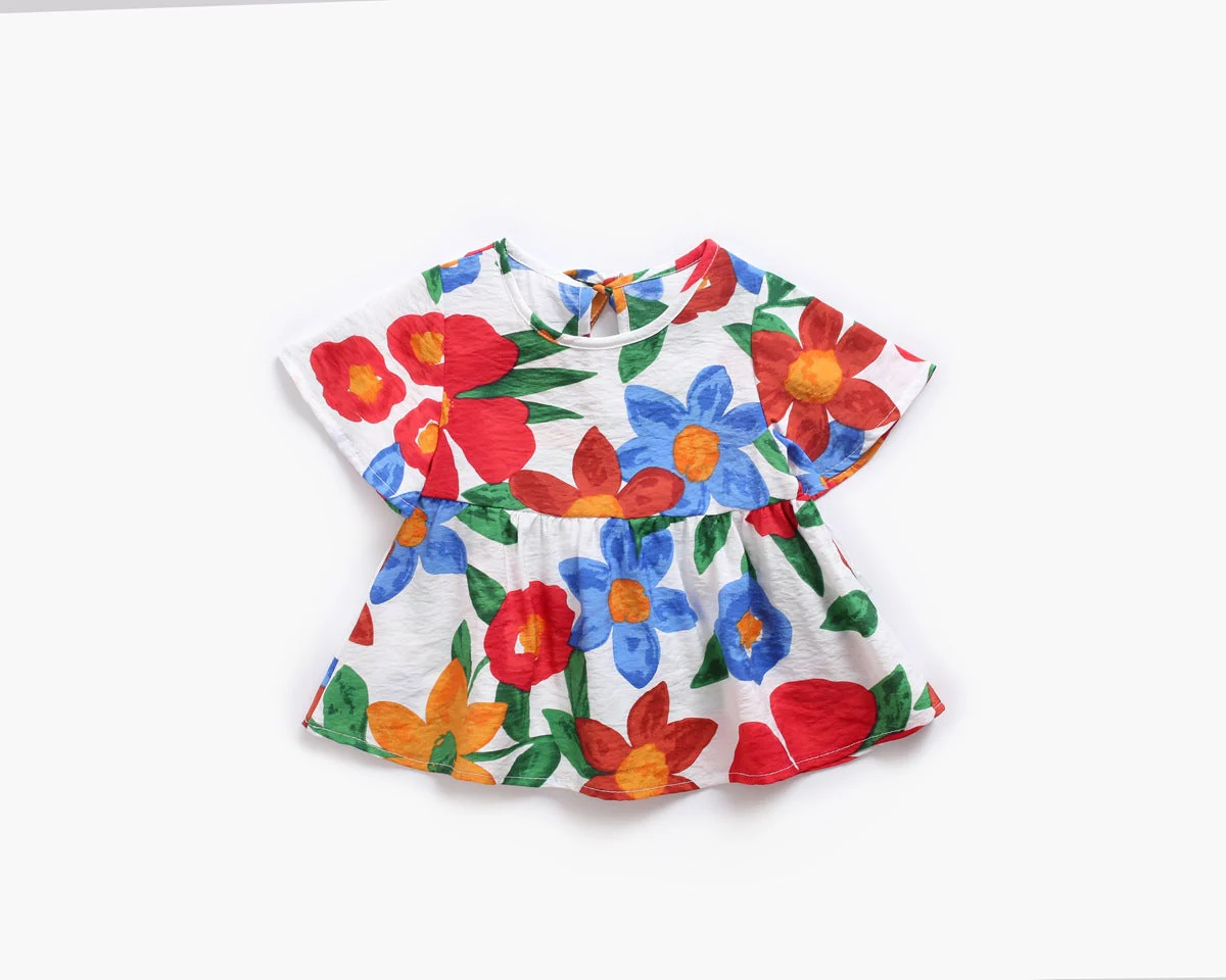 Baby Girl Floral Print O-Neck T-Shirt Combo Trousers 2-Pieces Sets by MyKids-USA™ - Image 8