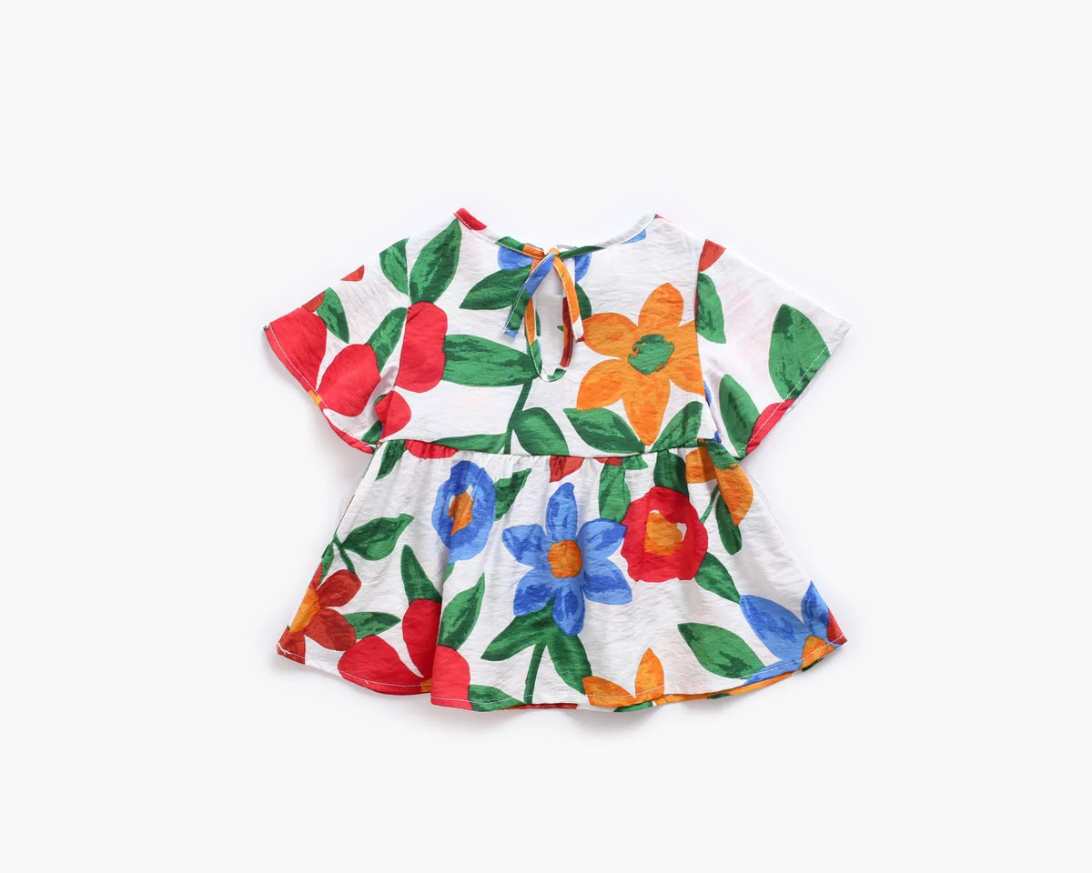 Baby Girl Floral Print O-Neck T-Shirt Combo Trousers 2-Pieces Sets by MyKids-USA™ - Image 9