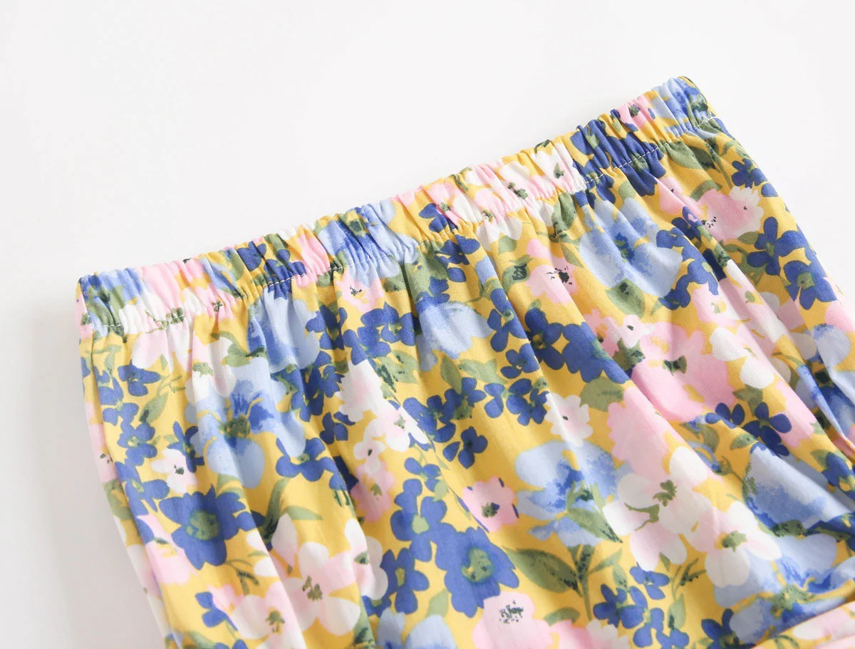 Baby Girl Floral Print Sleeveless Tops Combo Shorts Sets In Summer by MyKids-USA™ - Image 21