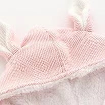 Baby Solid Color Bunny Ear Patched Hat Design Button Front Knitted Sweater Cardigan by MyKids-USA™ - Image 6