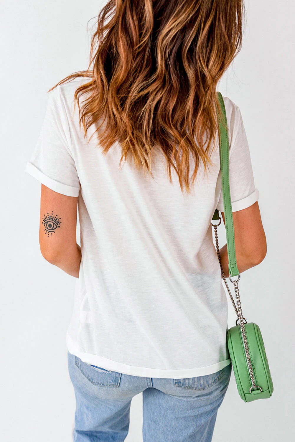 Bow Round Neck Short Sleeve T-Shirt - Image 5