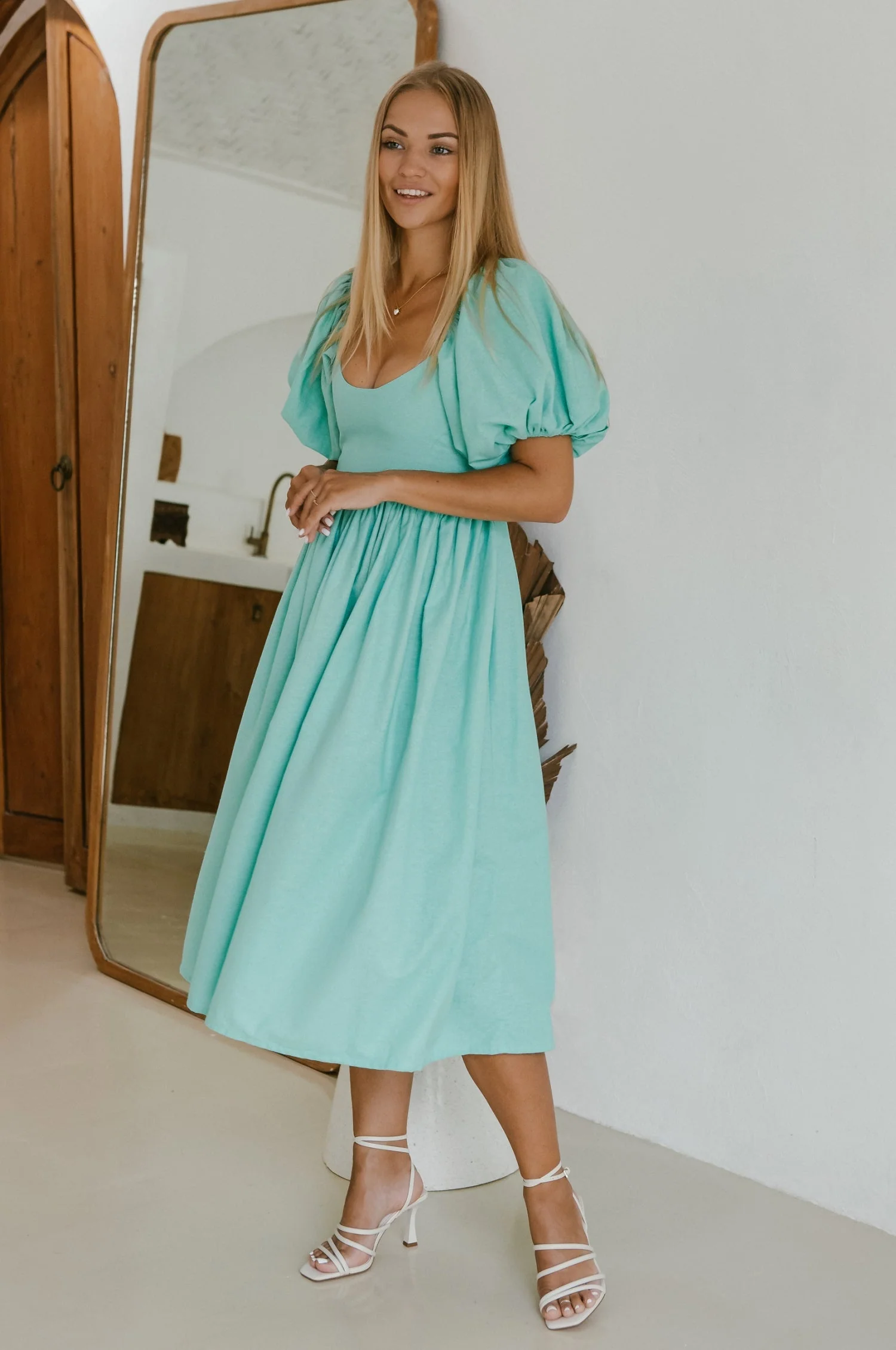 Cherie Puff Sleeve Midi Dress by ELF - Image 60