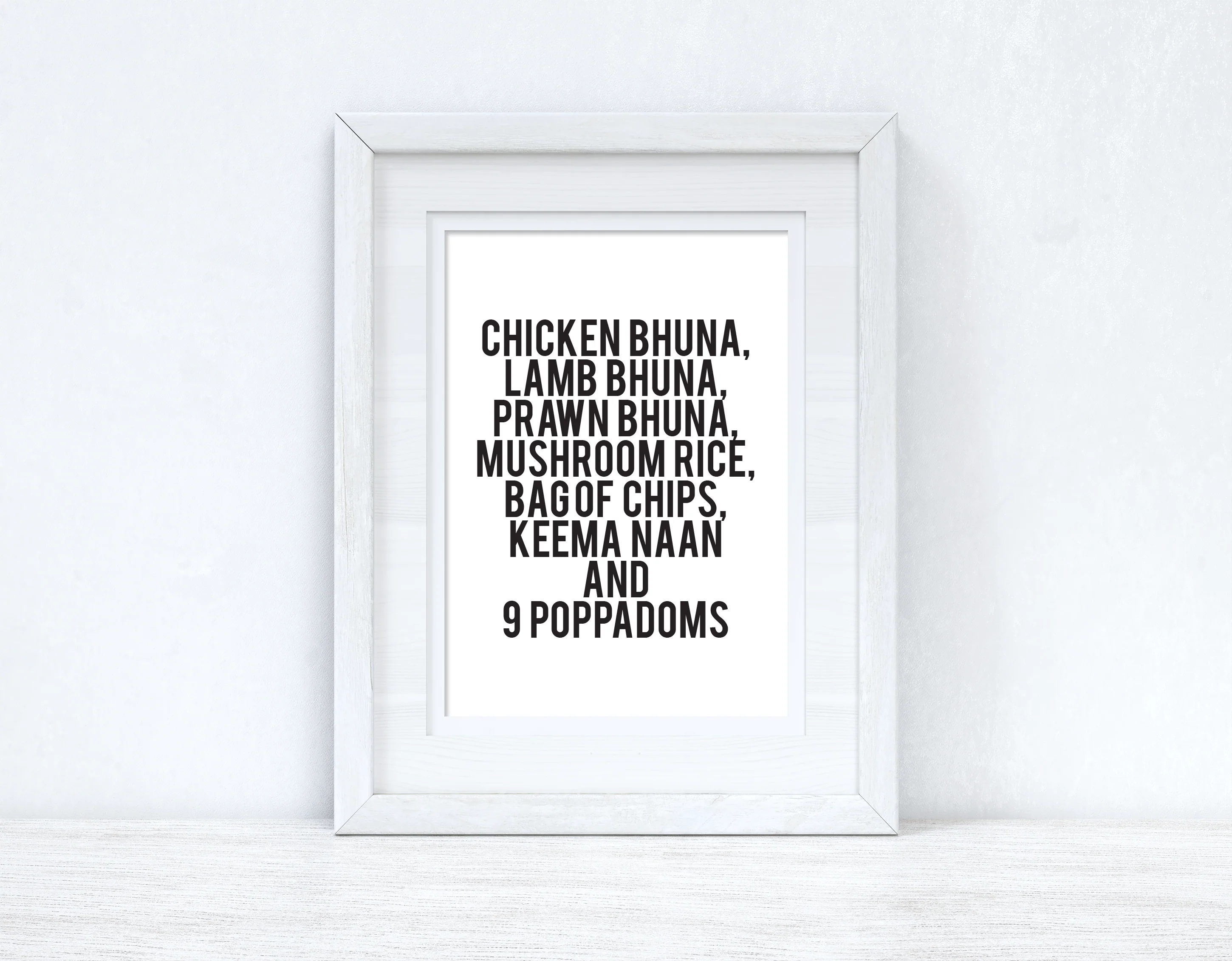 Chicken Bhuna 1 Gavin & Stacey Kitchen Funny Simple Wall Decor Print by WinsterCreations™ Official Store