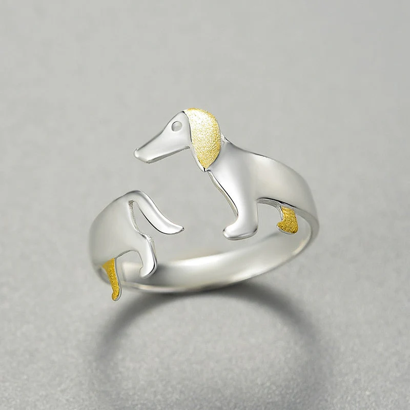 Dach Everywhere™ Cute Dachshund Sterling Silver Ring by Dach Everywhere - Image 3