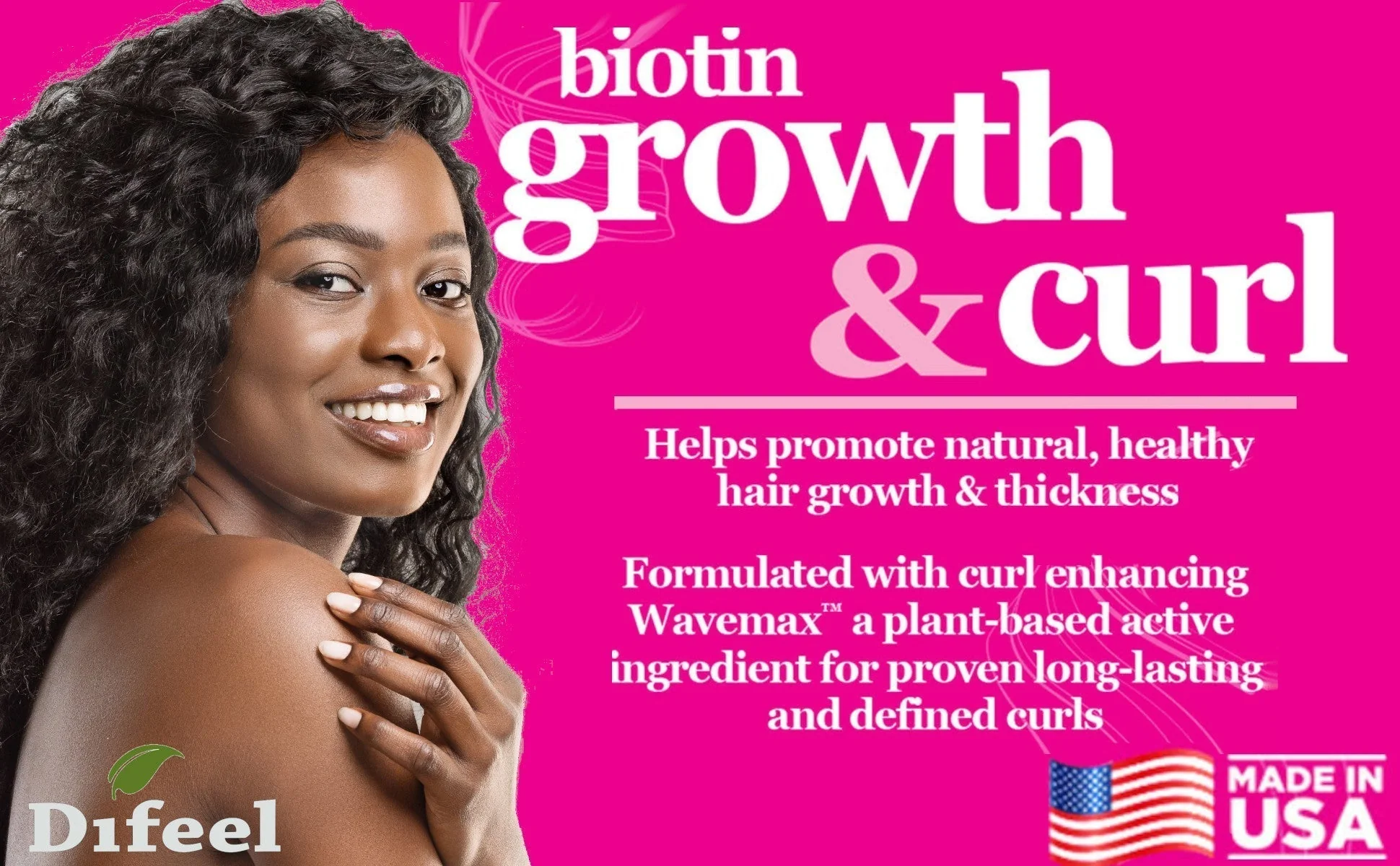 Difeel Growth and Curl Biotin Shampoo 33.8 oz. by difeel - find your natural beauty - Image 7
