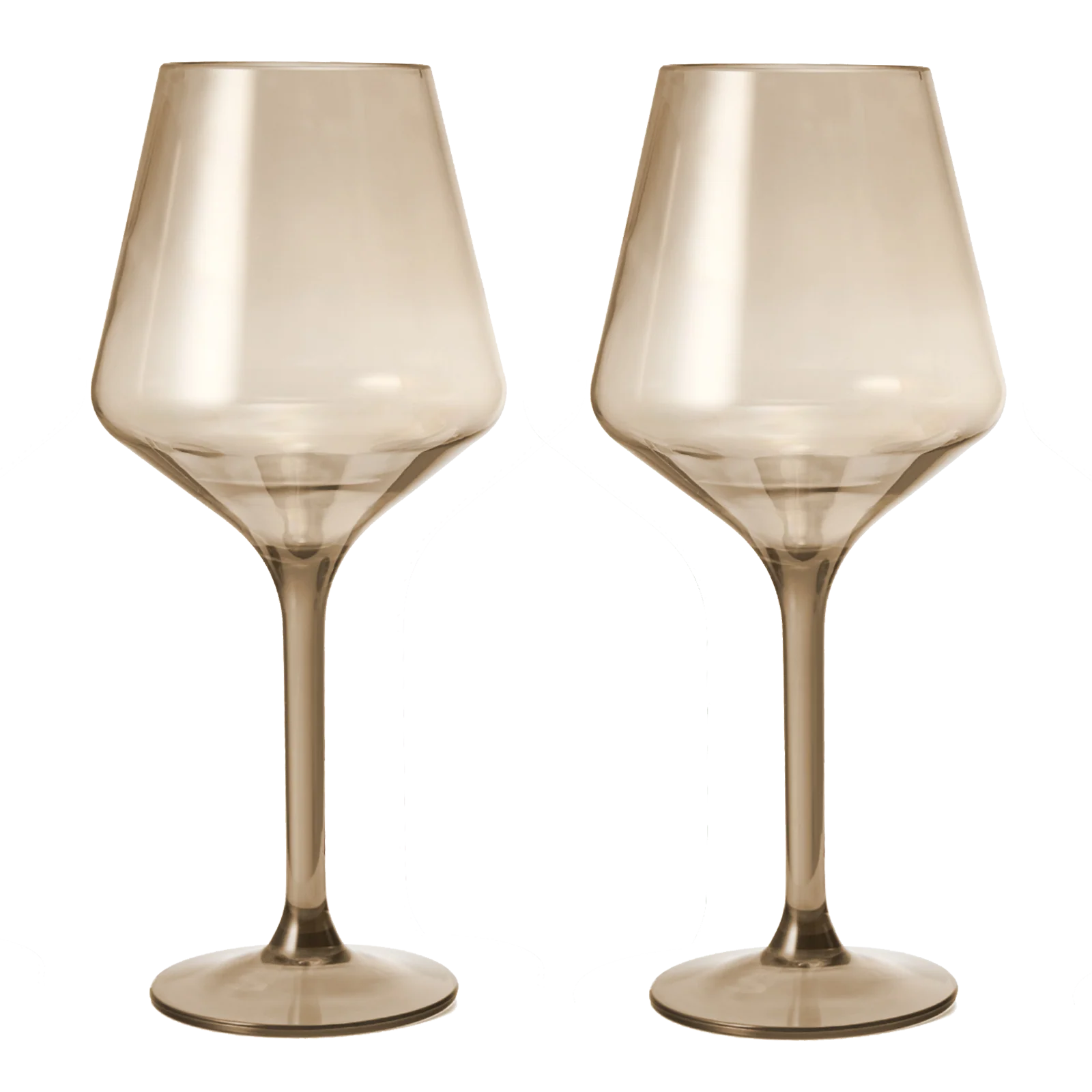 Floating Wine Glasses for Pool - Set of 2-15 OZ Shatterproof Poolside Wine Glasses, Tritan Plastic Reusable, Beach Outdoor Cocktail, Wine, Champagne, Water Glassware Spring Summer (Smoke) by The Wine Savant