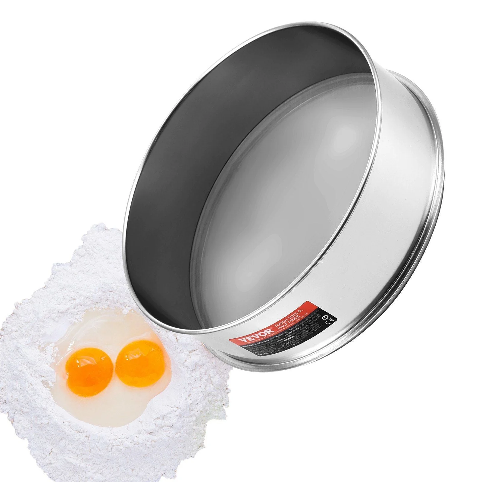 Flour Sieve Fine Mesh Stainless Steel 40 Mesh Flour Sifter for Baking Cake
