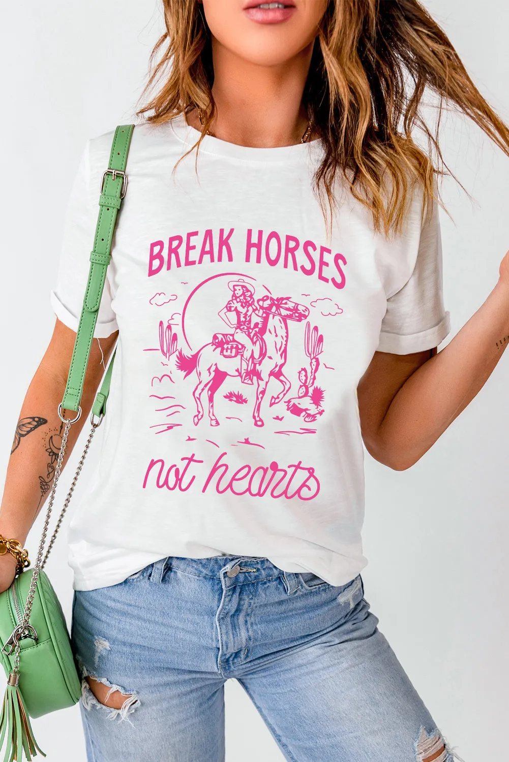 Graphic Round Neck Short Sleeve T-Shirt - Image 3