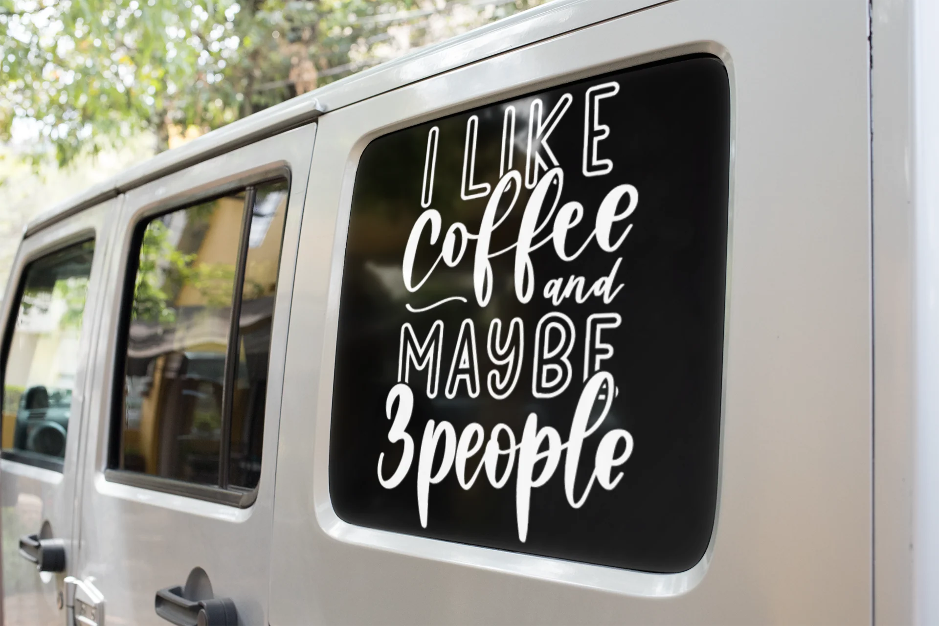 I Like Coffee And Maybe 3 People Sarcastic Sticker by WinsterCreations™ Official Store - Image 2