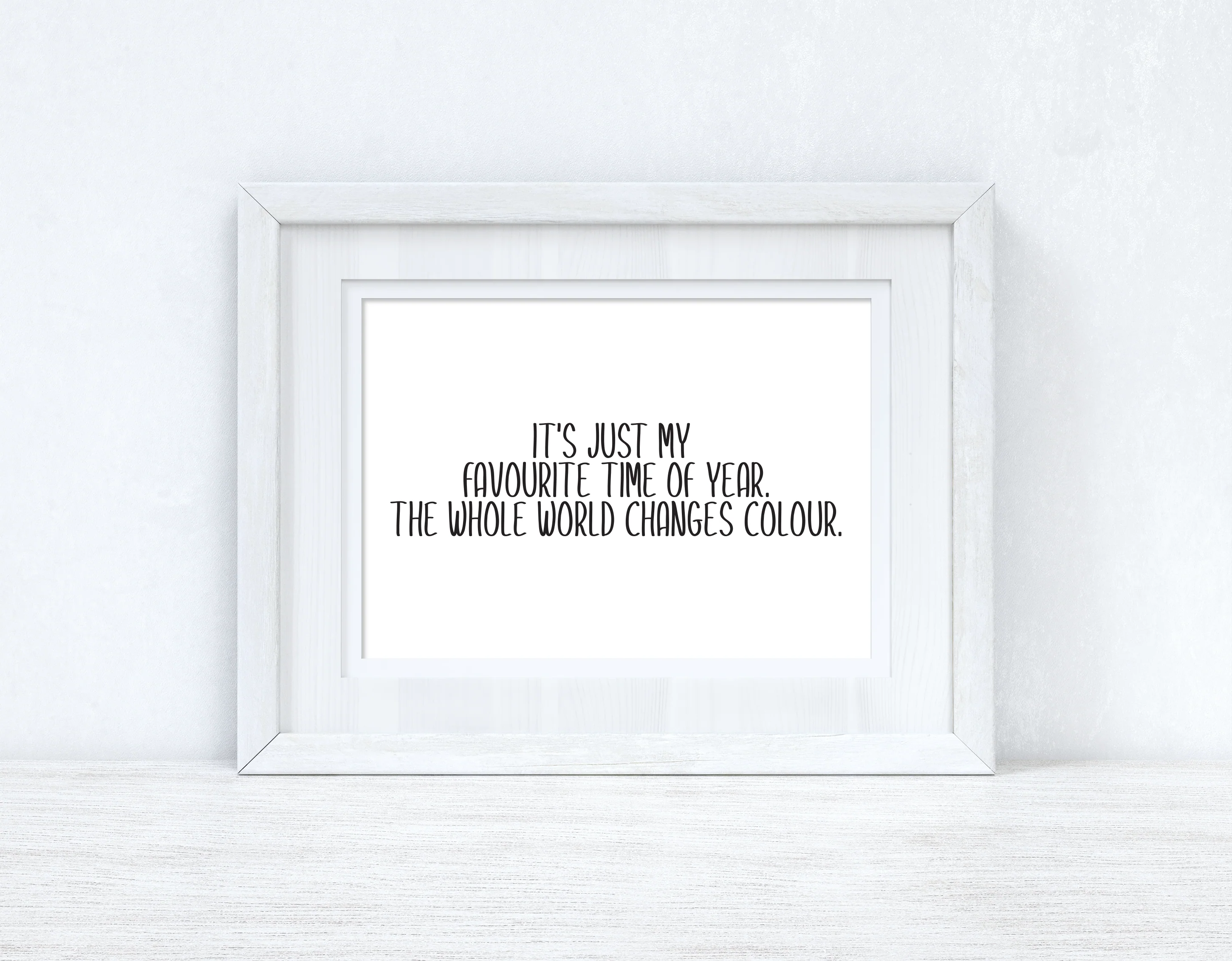 It's Just My Favorite Time Of The Year Autumn Seasonal Wall Home Decor Print by WinsterCreations™ Official Store