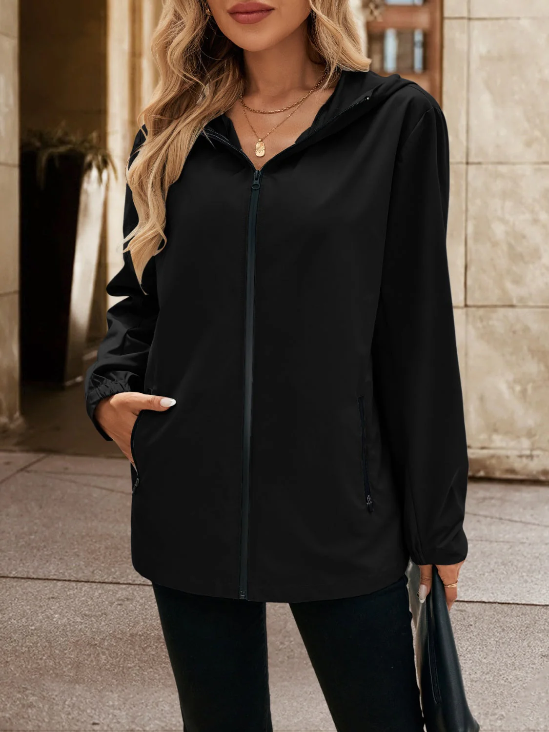 Ivy Lane Pocketed Zip Up Hooded Jacket - Image 23