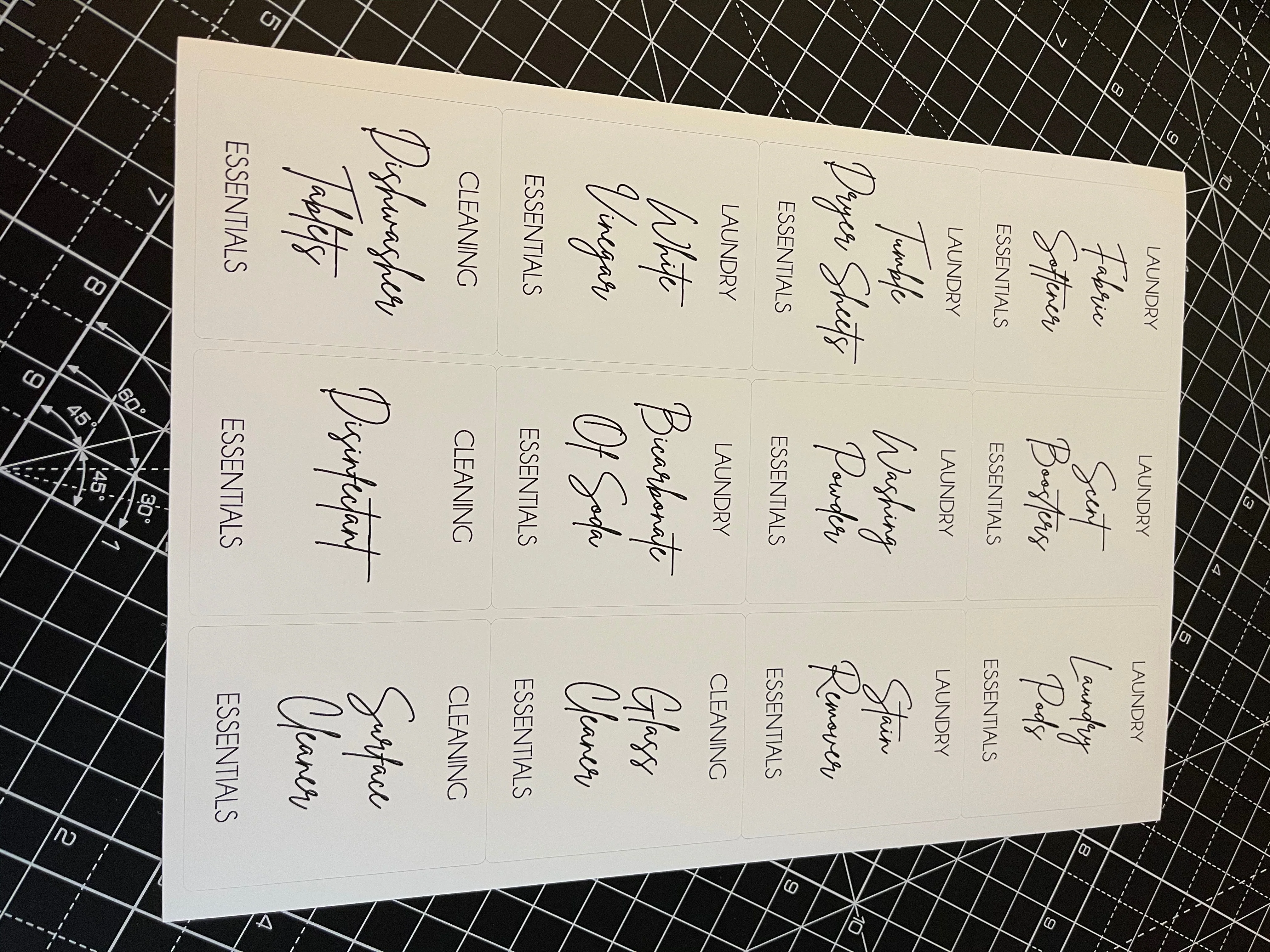 Laundry & Cleaning Waterproof White Sticker Bundle Fancy Font - 6.35cm x 7.2cm / 12 Labels by WinsterCreations™ Official Store - Image 2