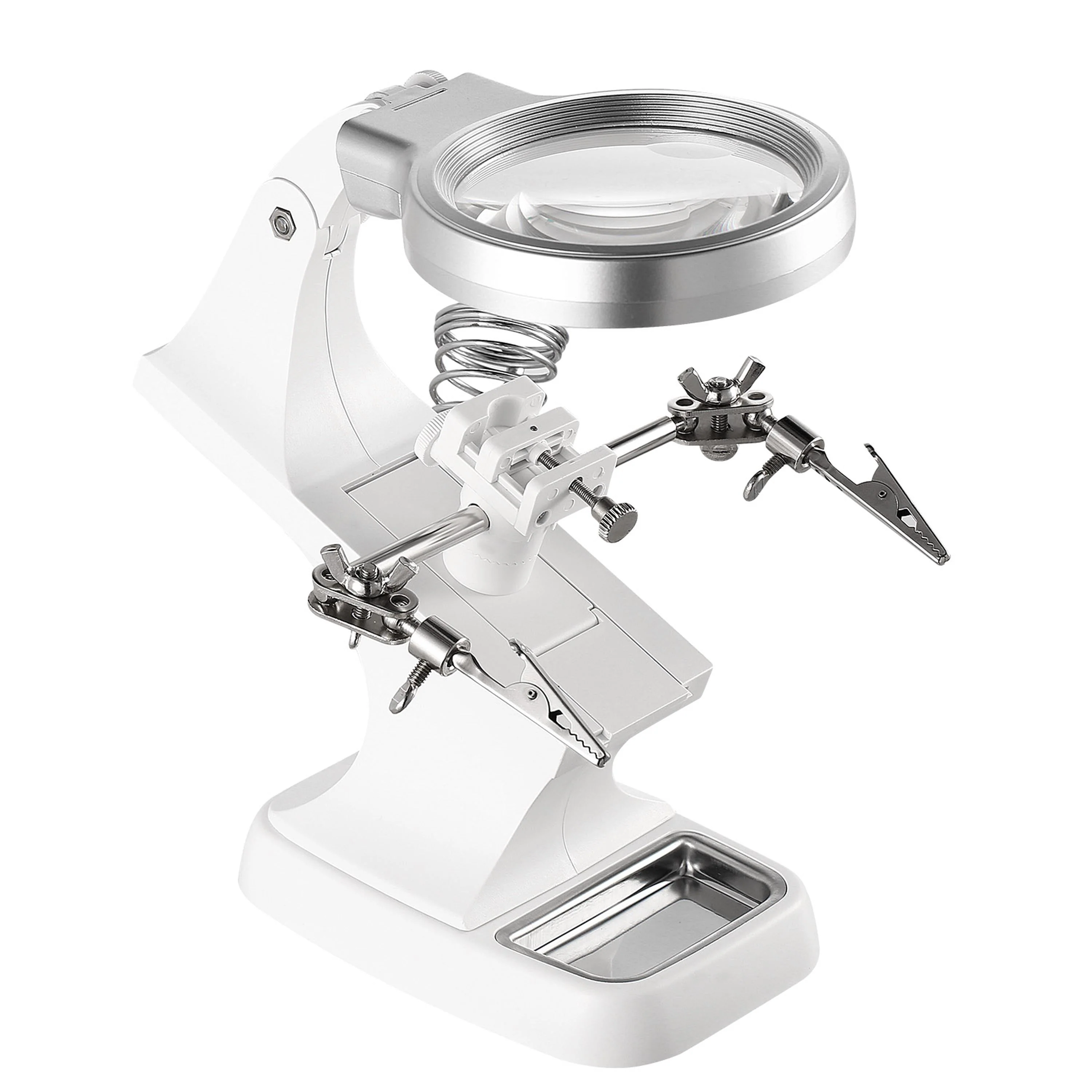 LED Light Helping Hands Magnifying Glass 3X/4.5X w/ 360�Adjust Third Hand Soldering Vise