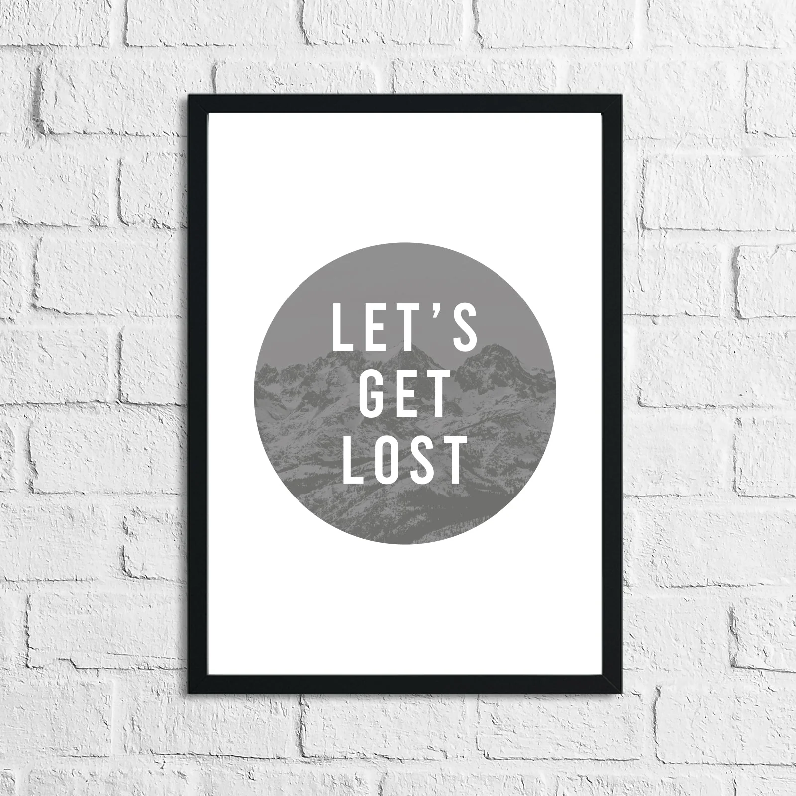 Lets Get Lost Inspirational Wall Decor Quote Print by WinsterCreations™ Official Store