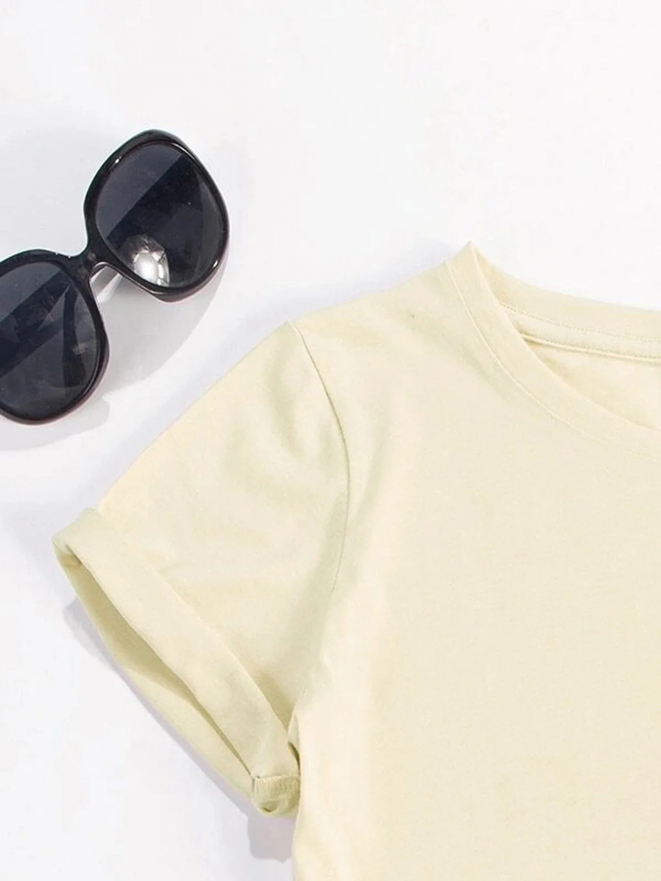 Letter Graphic Round Neck Short Sleeve T-Shirt - Image 24