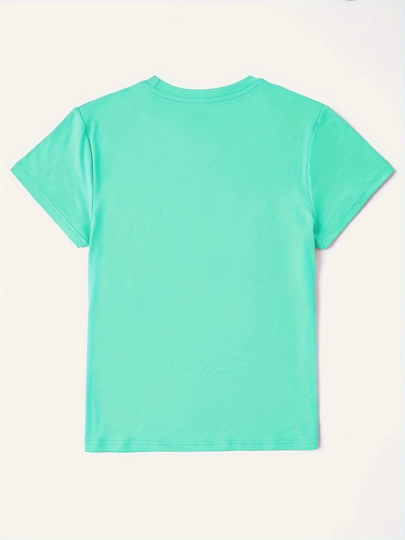 Letter Graphic Round Neck Short Sleeve T-Shirt - Image 2