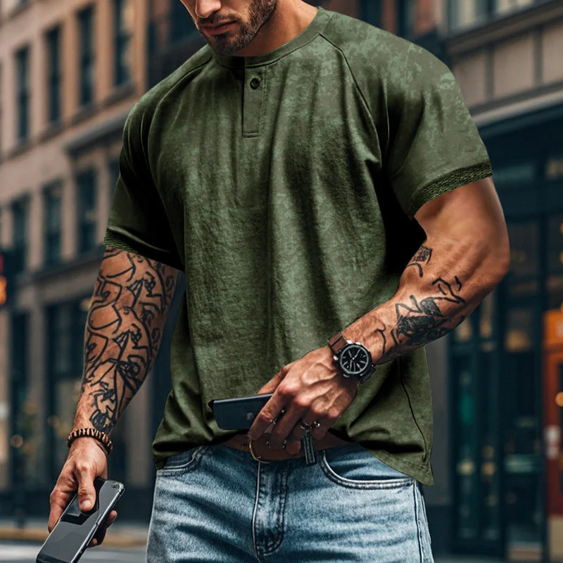 Men's Full Size Round Neck Short Sleeve T-Shirt Plus Size - Image 11