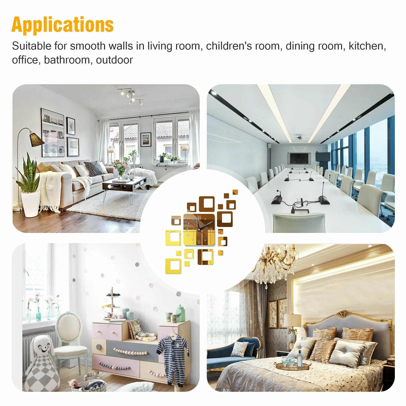 Modern DIY 3D Large Wall Clock Mirror Surface Sticker Art Design Home Decor Room _mkpt44 by Js House - Image 6