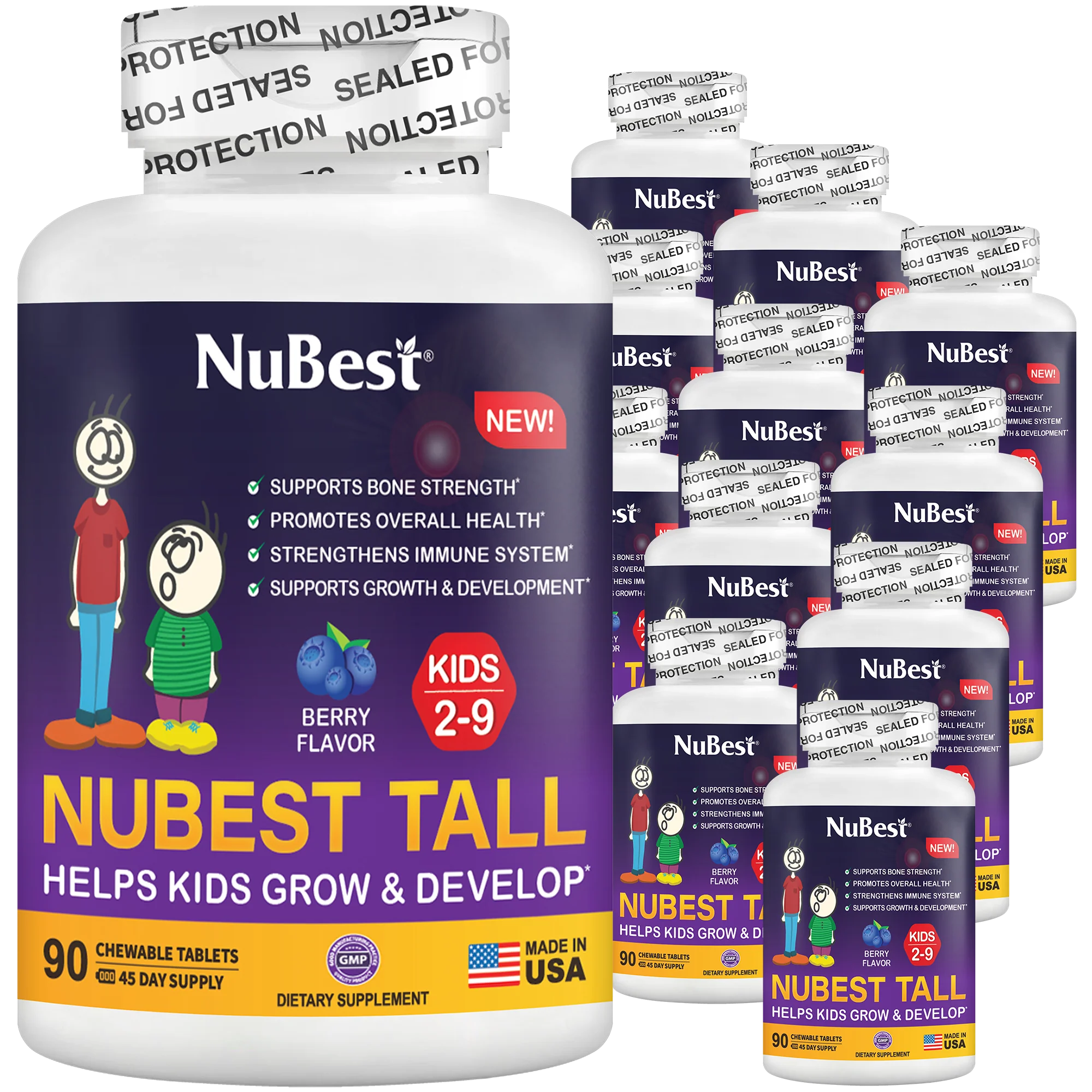 NuBest Tall Kids, Multivitamins, Berry Flavor, Ages 2-9, 90 Chewables by NuBest Nutrition® - Image 14