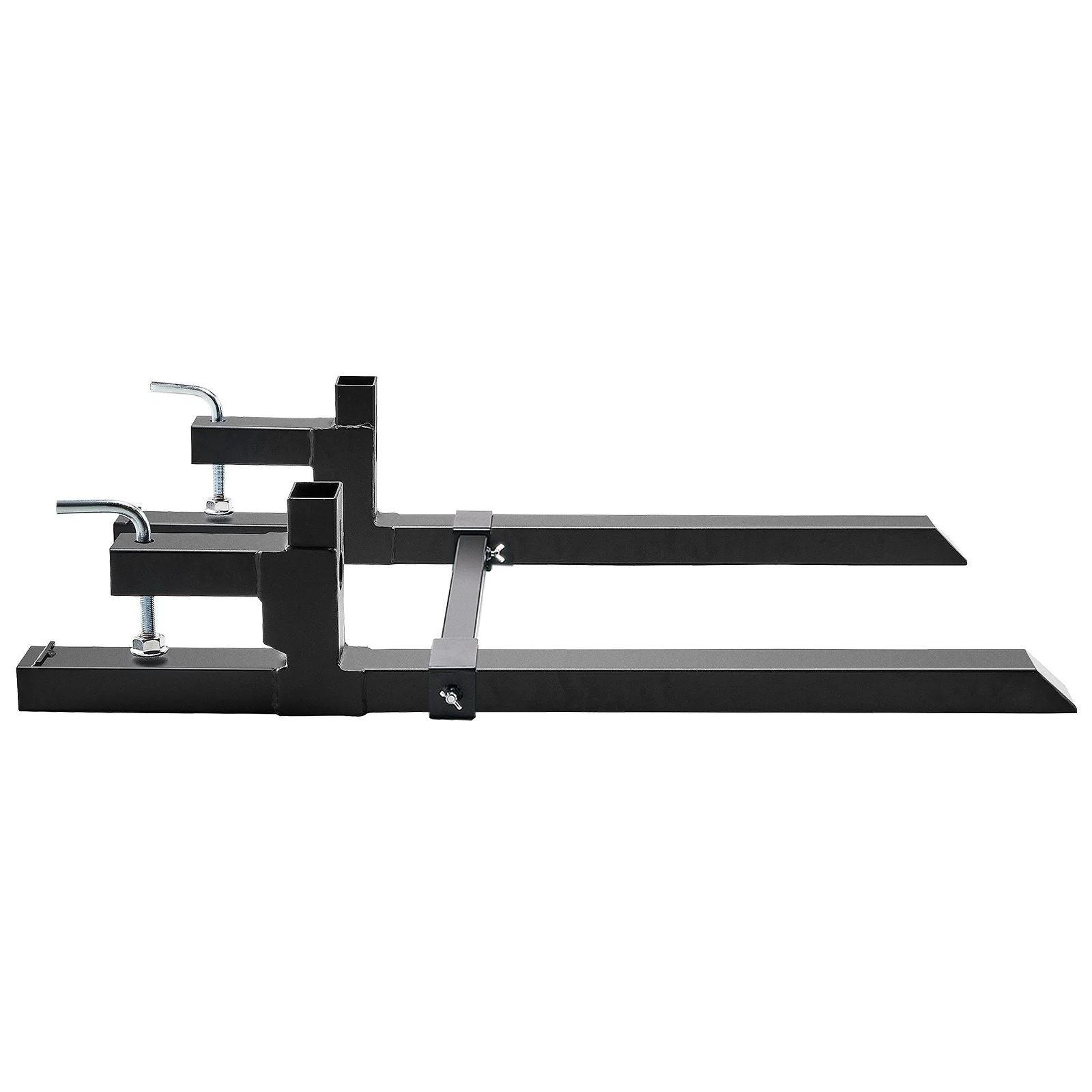 Pallet Forks, 2000 lbs Clamp on Pallet Forks, 43" Total Length Tractor Bucket Forks with Adjustable Stabilizer bar, Heavy Duty Pallet Forks for Tractor Attachments, Skid Steer, Loader Bucket