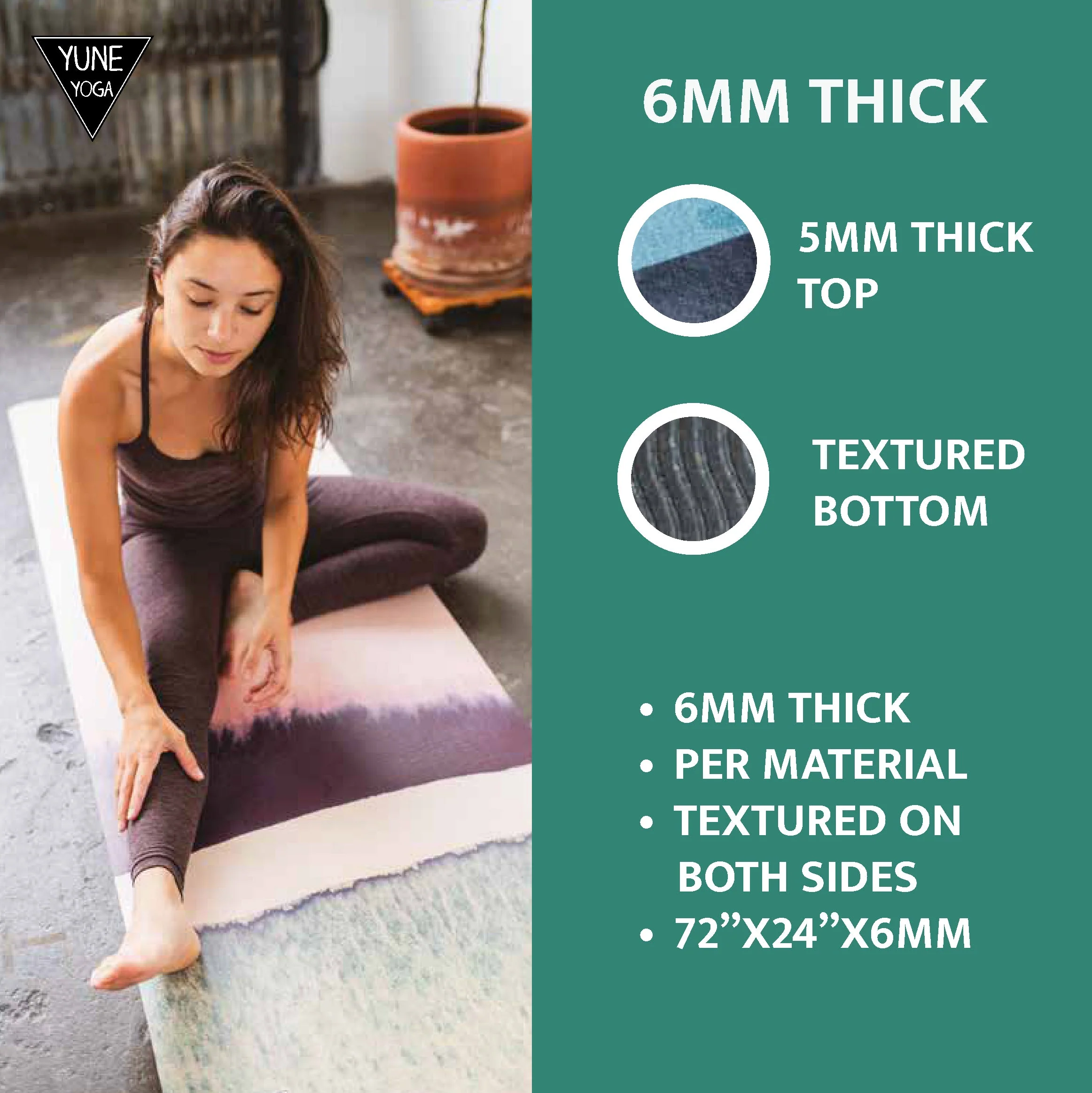Pendleton x Yune Yoga Tucson Turquoise Mat 5mm by Yune Yoga - Image 6