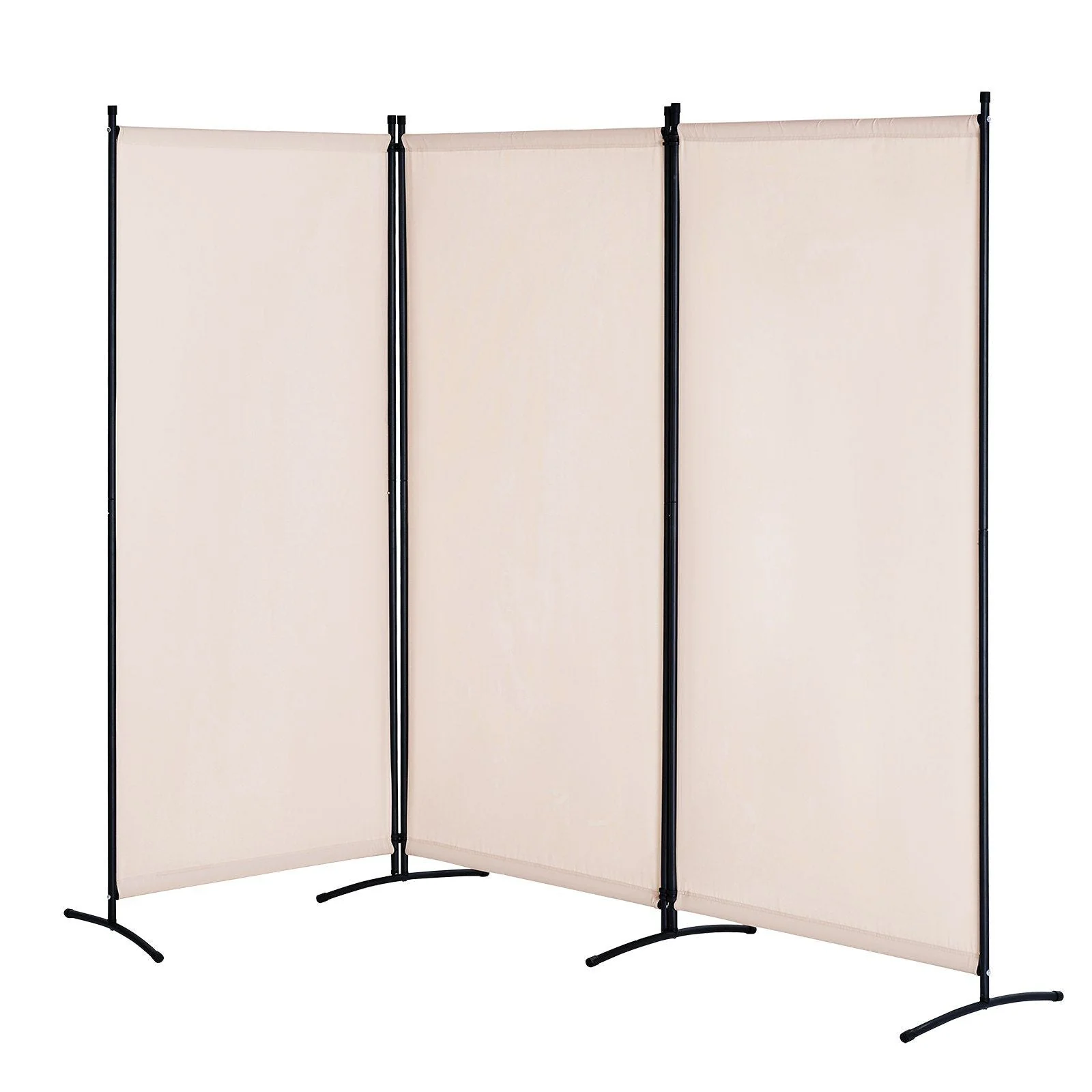 Room Divider, 3 Panel Room Divider, Folding Privacy Screen and Portable Partition Divider for Room Separation, Freestanding Room Partitions for Office, Bedroom, Living Room, Beige