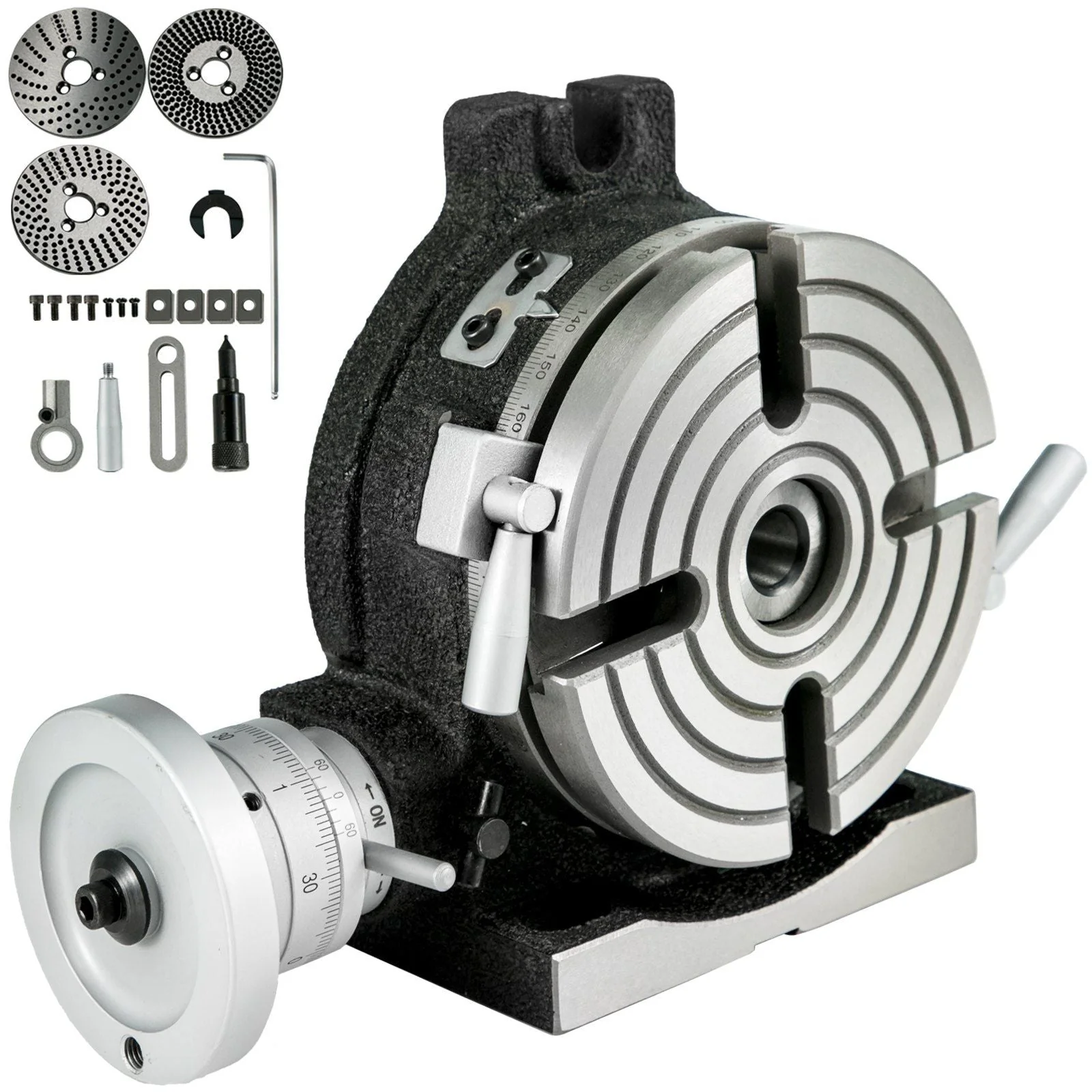 Rotary Table 6"(150 mm)_4-Slot Horizontal Vertical Dividing Plates for Milling Machine