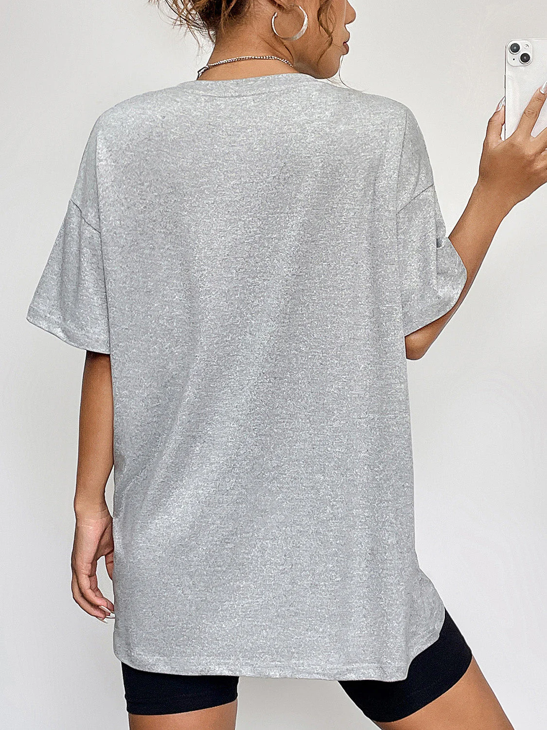 Round Neck Short Sleeve Fall Season Graphic T-Shirt - Image 9