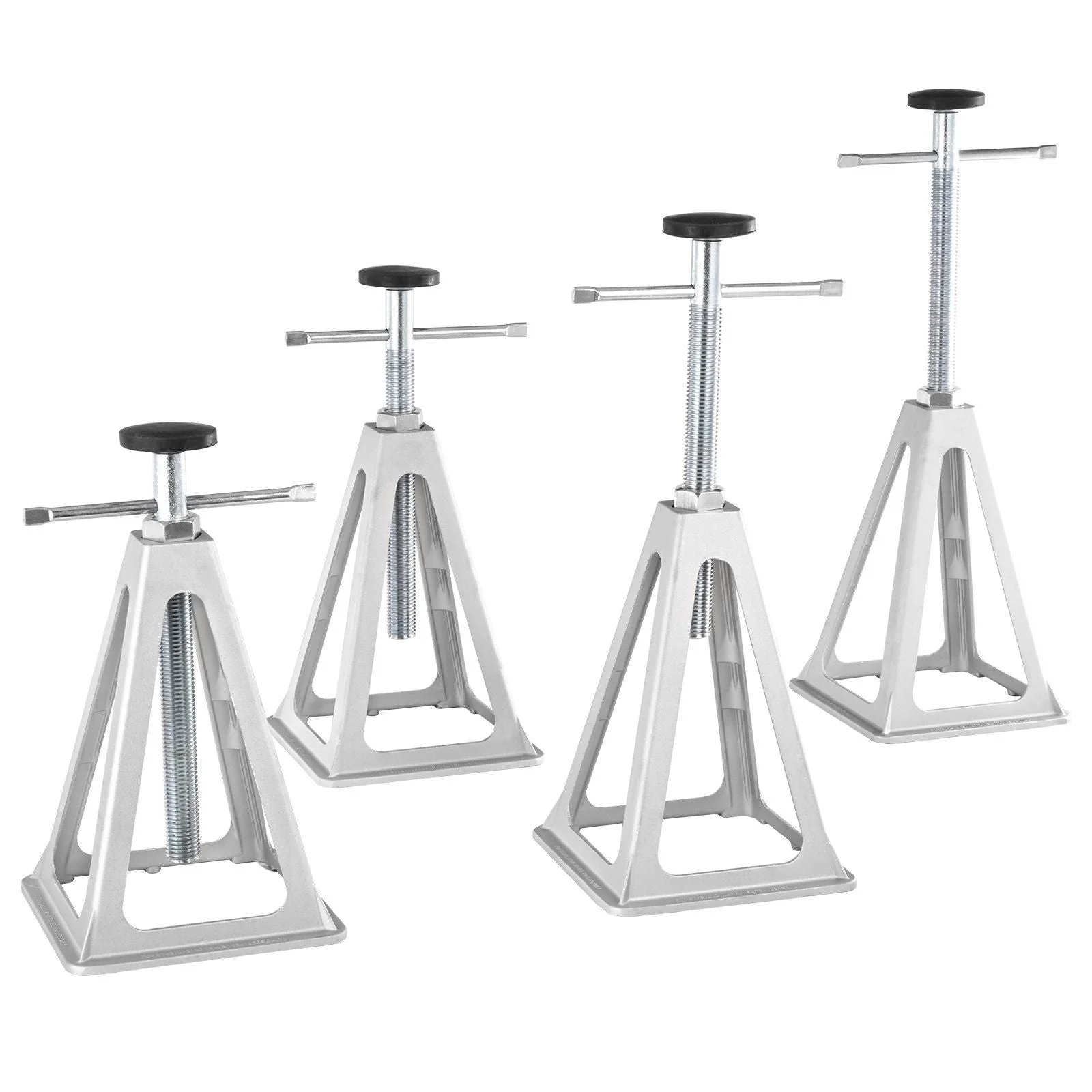 RV Stabilizer Jacks, 4 Pack Aluminum RV Leveling Jacks, RV Stack Jacks for RV Travel Trailer Camper, Single Screw Jack Support up to 6000 Lbs, Adjustable from 11 inch to 17 inch