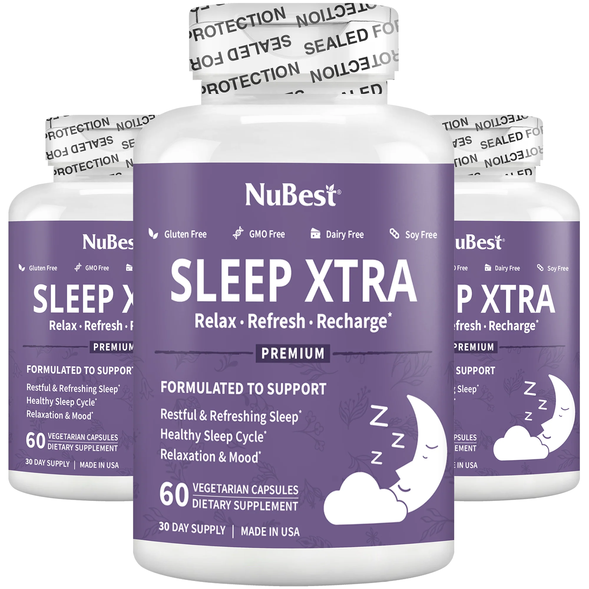 Sleep Xtra, Natural Non-Habit Forming Sleep Aid for Teens & Adults, 60 Vegan Capsules by NuBest Nutrition® - Image 11