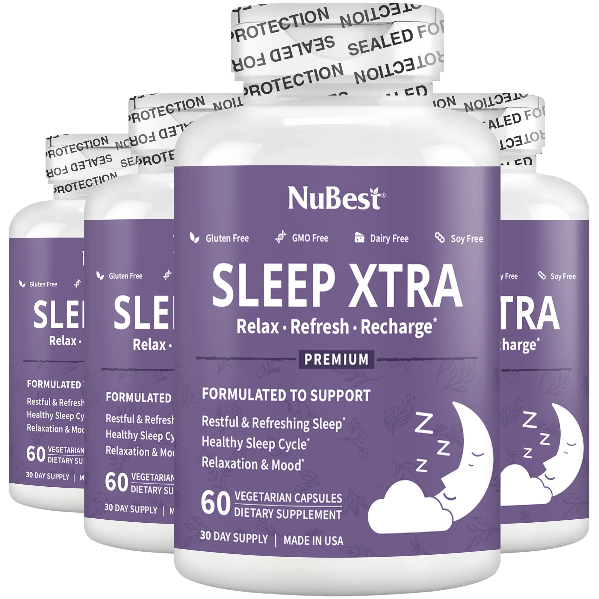 Sleep Xtra, Natural Non-Habit Forming Sleep Aid for Teens & Adults, 60 Vegan Capsules by NuBest Nutrition® - Image 12