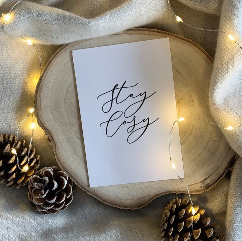 Stay Cosy Calligraphy New Autumn 2021 Seasonal Wall Home Decor Print by WinsterCreations™ Official Store - Image 2