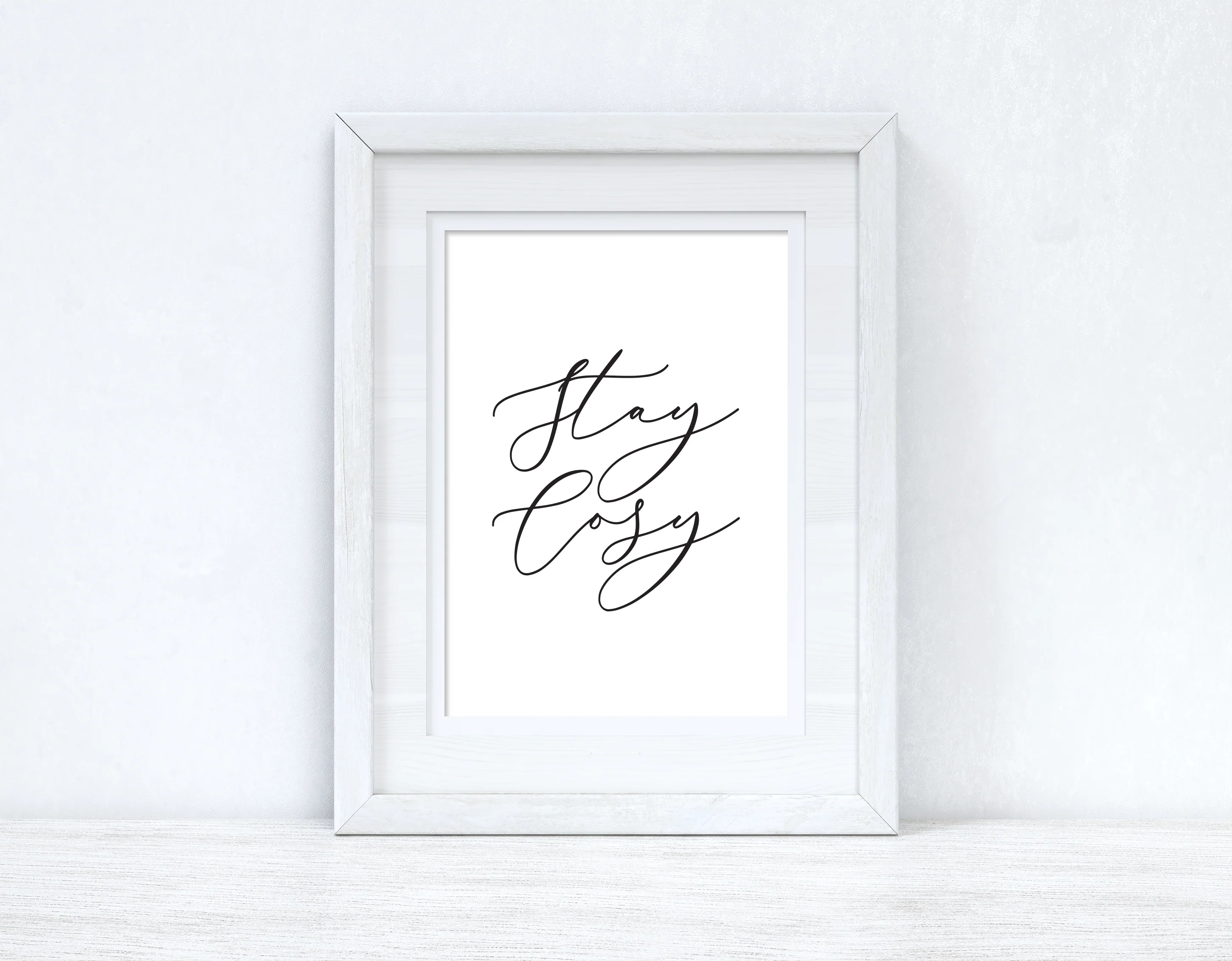 Stay Cosy Calligraphy New Autumn 2021 Seasonal Wall Home Decor Print by WinsterCreations™ Official Store - Image 3