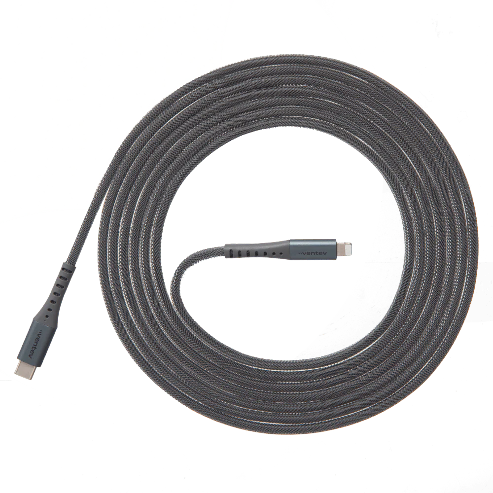 Ventev Chargesync Alloy USB C to Apple Lightning Cable 10ft by Ventev