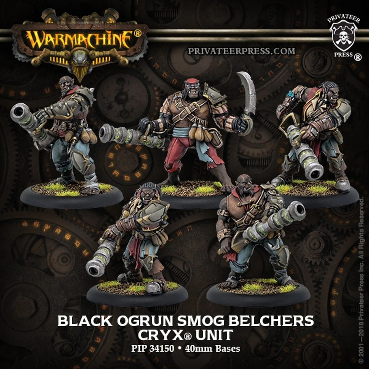 Warmachine: Cryx Black Ogrun Smog Belchers